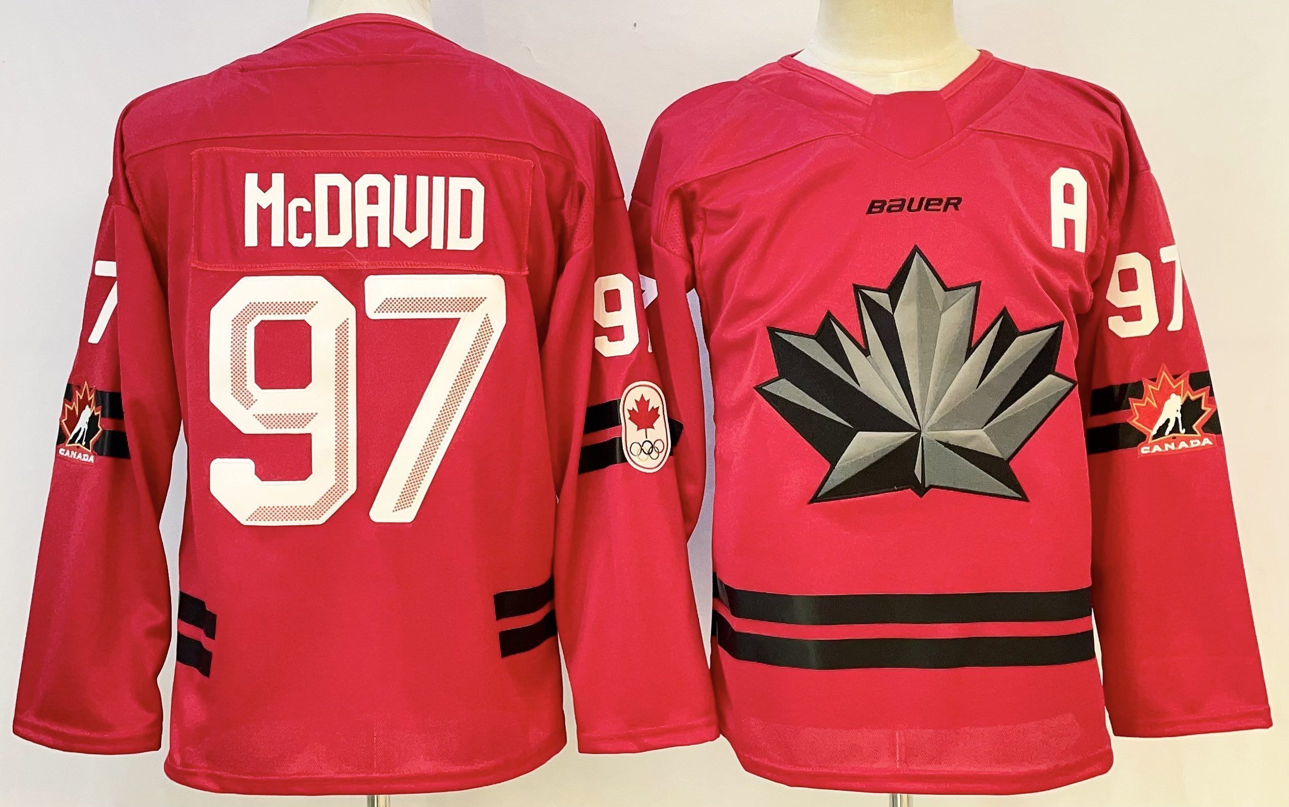 Men Canada Olympic #97 Mcdavid Red adidas 2026 NHL jersey